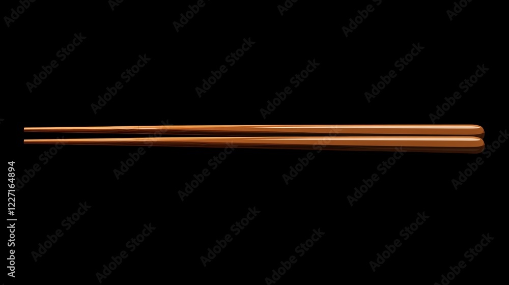 Authentic Japanese Wooden Chopsticks Vector Illustration for Asian Cuisine, Food Concept Design Authentic Japanese Wooden Chopsticks Vector Illustration for Asian Cuisine, Food Concept Design