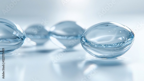 Wallpaper Mural Contact lenses on a bright surface, close-up,  studio shot, healthcare background Torontodigital.ca