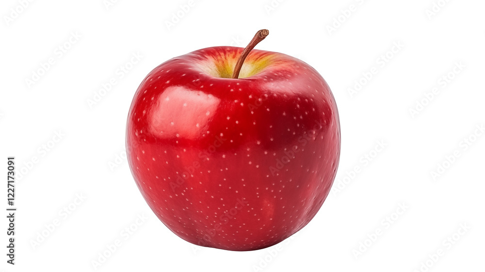 Shiny Red Apple Isolated on Black Background Perfect for Food Blogs and Websites Shiny Red Apple Isolated on Black Background Perfect for Food Blogs and Websites