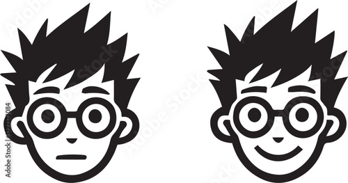 Kid Boy Vector icon design illustration