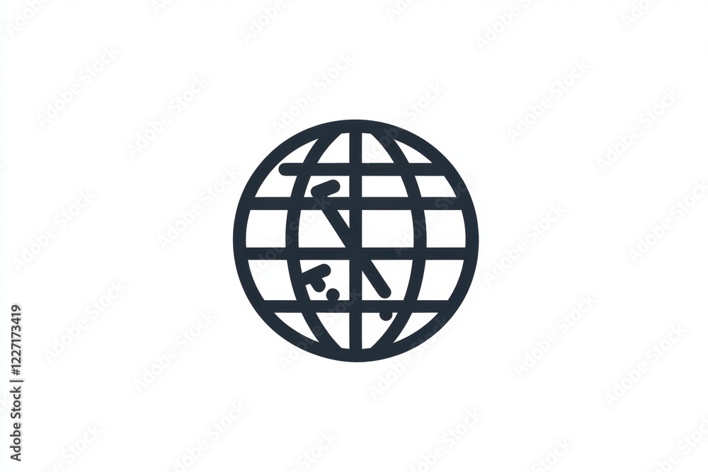 Globally connected symbol representing time zones and international communication. Generative AI Globally connected symbol representing time zones and international communication. Generative AI