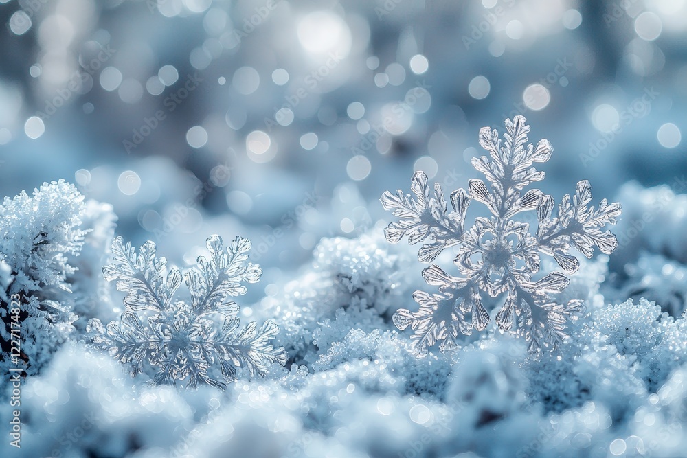 Snow-covered scene with grey, blurred flakes. Winnertime imagery featuring gentle snowfall. Festive atmosphere and pristine white snowflakes Snow-covered scene with grey, blurred flakes. Winnertime imagery featuring gentle snowfall. Festive atmosphere and pristine white snowflakes