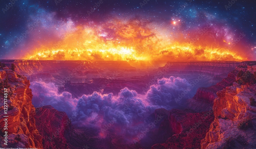 Fototapeta premium Breathtaking views of the sunset at Lipan Point in Grand Canyon National Park, Arizona, USA
