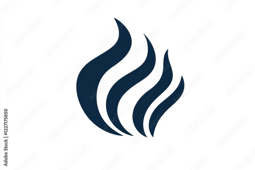 Flame icon representing energy and warmth in a minimalist design for various applications and uses. Generative AI Flame icon representing energy and warmth in a minimalist design for various applications and uses. Generative AI