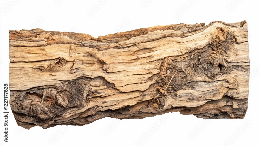 Rustic wood slab isolated on white; textured background, craft material Rustic wood slab isolated on white; textured background, craft material