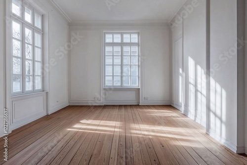 homeowner laying new wooden laminate flooring with tools and materials nearby