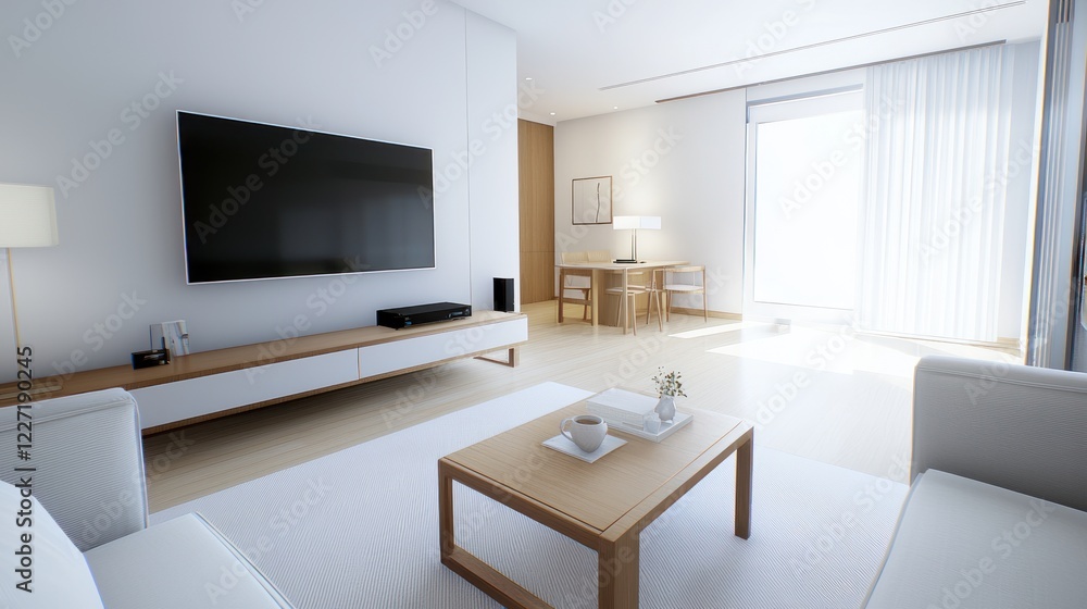 Fototapeta premium Bright Modern Living Room Interior