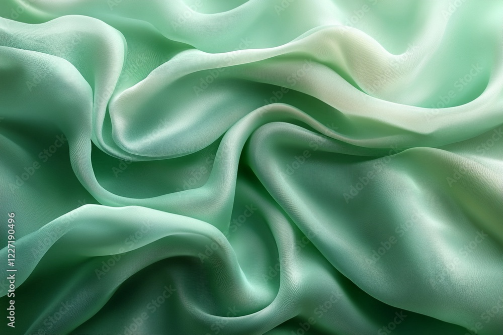 Obraz premium green silk fabric