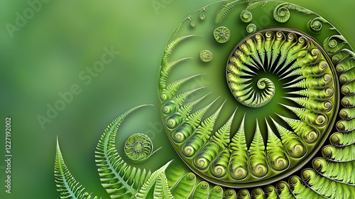 Fractal Fern Leaf Spirals in Natural Light