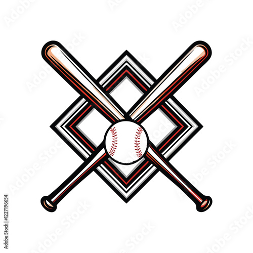 Design a modern, minimalist logo incorporating a baseball diamond shape;  clean lines,  professional feel, suitable for a sports team or related business.