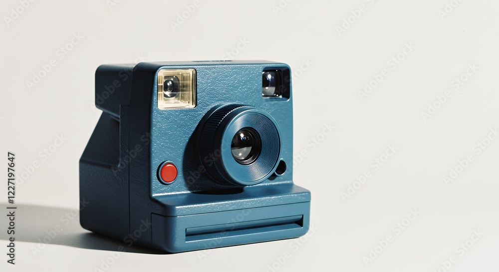 Classic Blue Instant Camera Product Photography Classic Blue Instant Camera Product Photography