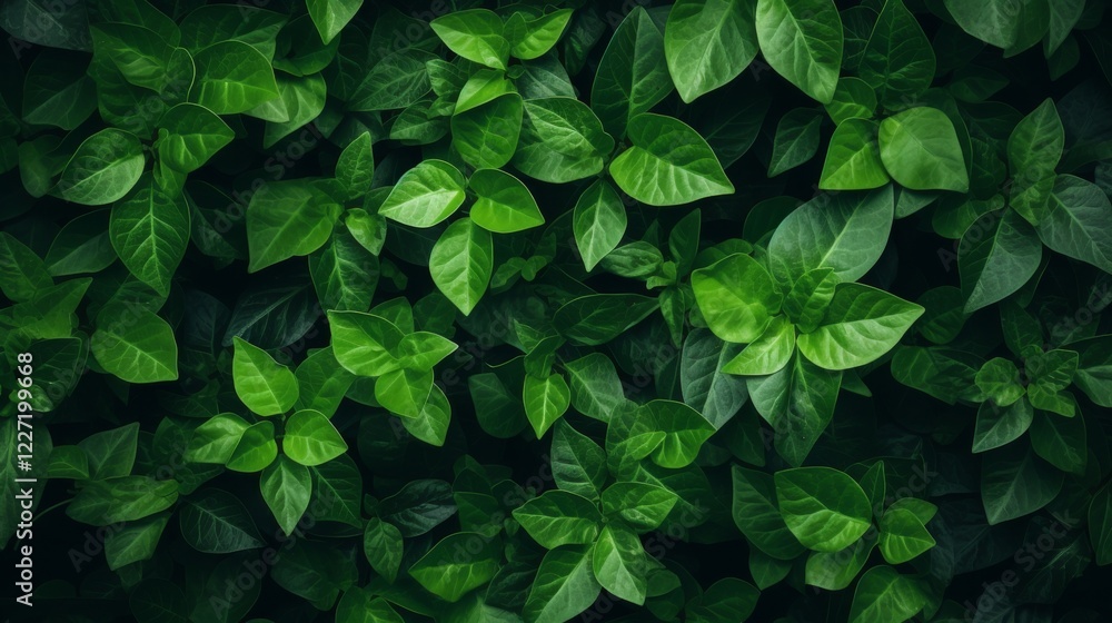 Lush green leaves create a vibrant background in a natural environment during daytime Lush green leaves create a vibrant background in a natural environment during daytime
