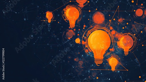 A stock illustration that represents the concept of business innovation hubs