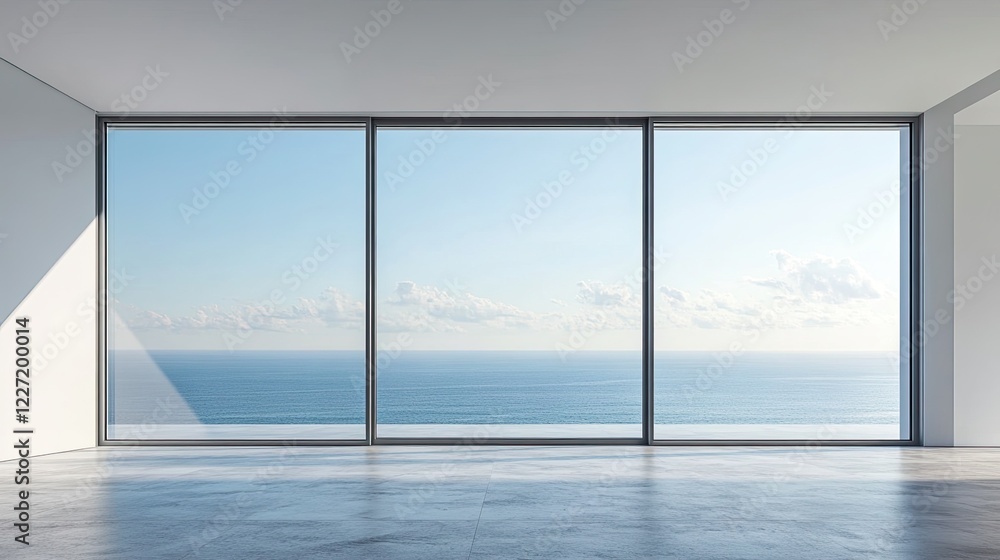 Contemporary double-glazed aluminum window design with a bright outdoor view and ample space for promotional text. Contemporary double-glazed aluminum window design with a bright outdoor view and ample space for promotional text.