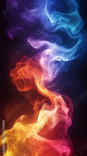 Abstract Colorful Smoke Trails.