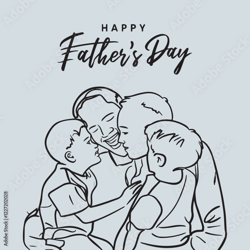Happy Father's Day parent and child with heart