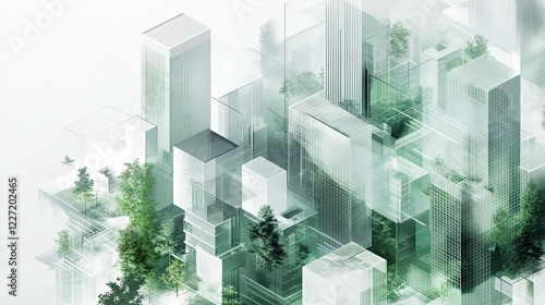 A stock illustration that represents the concept of smart city planning