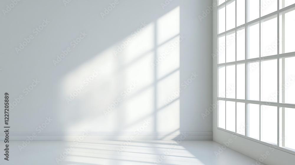 white wall with light and shadow from window. white wall with light and shadow from window.