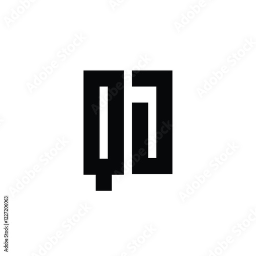 QJ monogram logo design letter text name symbol monochrome logotype alphabet character simple logo photo