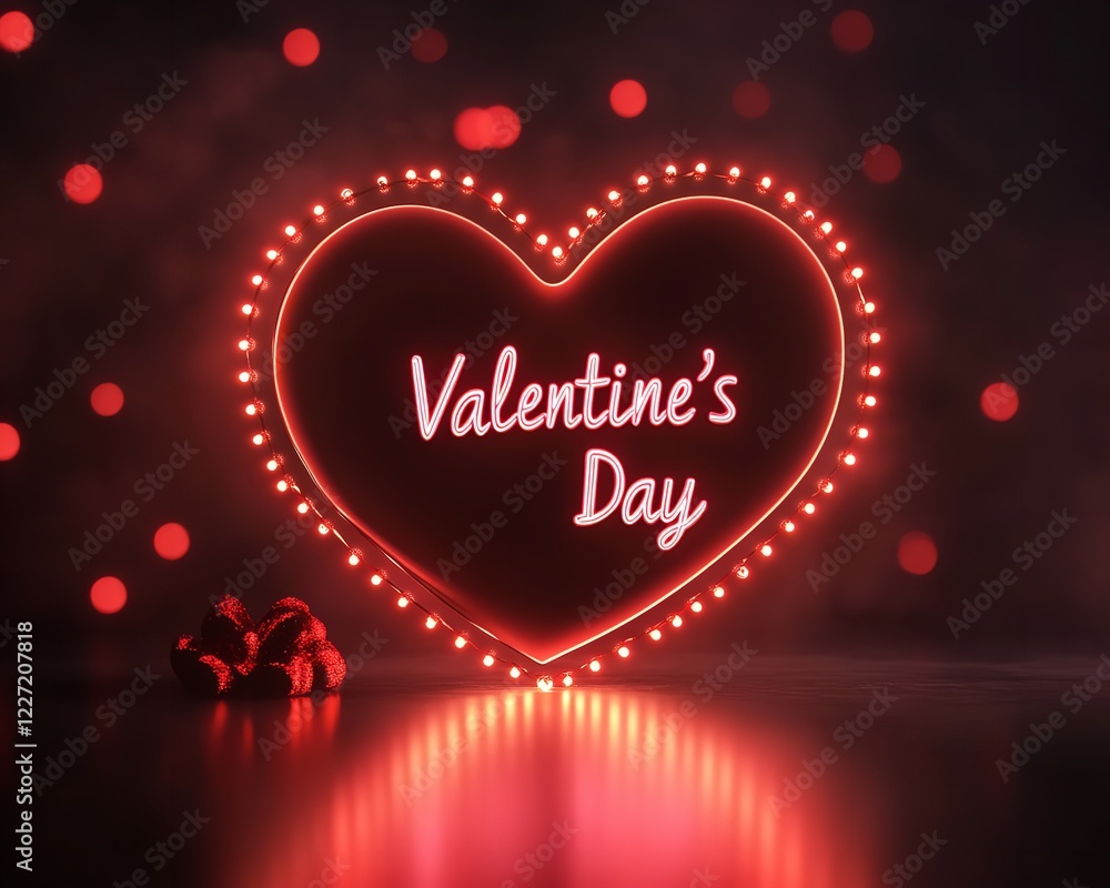 3D Heart with 'Valentine's Day' Text, Red Glow Lights, and Gradient Dark Red Background 3D Heart with 'Valentine's Day' Text, Red Glow Lights, and Gradient Dark Red Background