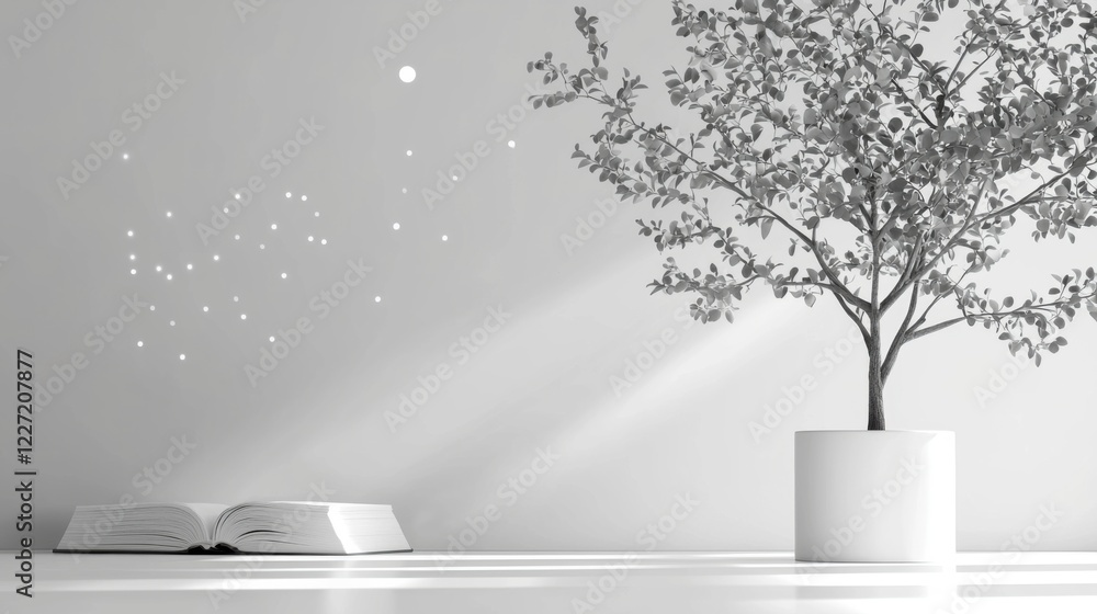 Obraz premium Ai-enhanced claims review platform digital space minimalist design