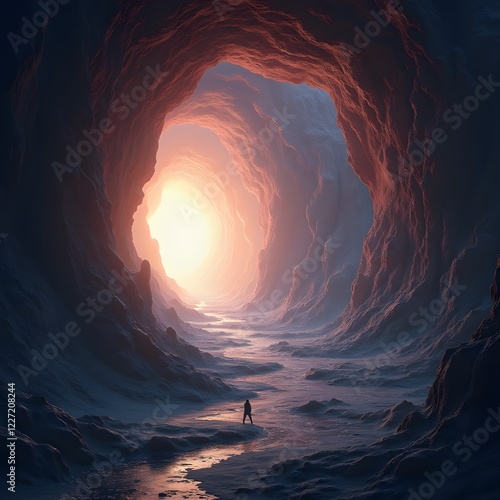 a portal opening in space revealing an entirely new dimension beyond it