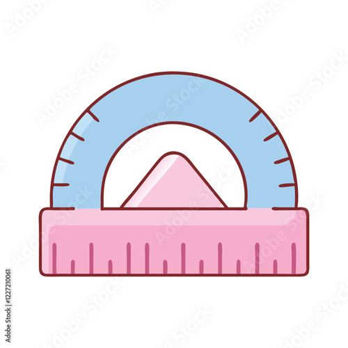 Cute Protractor Illustration