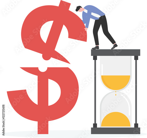 Long term investing or savings for retirement fund, compound interest or investment growth, tax time reminder concept,


