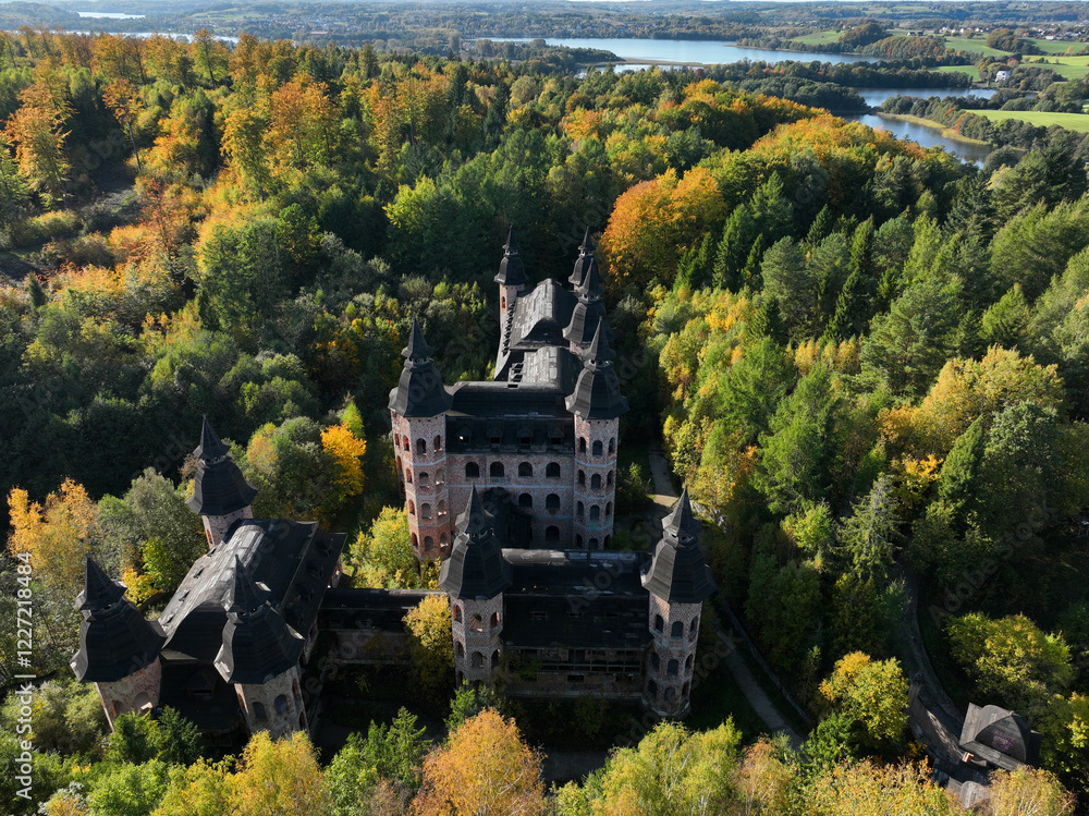 Naklejka premium landscape with castle