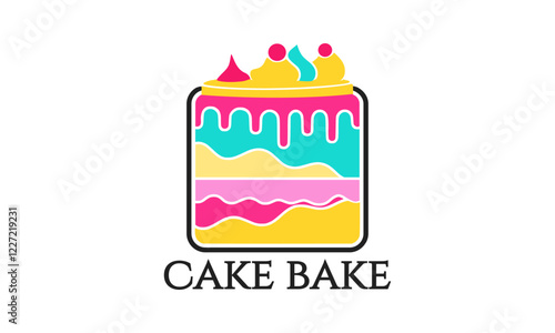 cake logo, cake shop, bakery logo, confectionery, baked, bakery shop, illustration, bakery, food, sweet, icon, cake, 