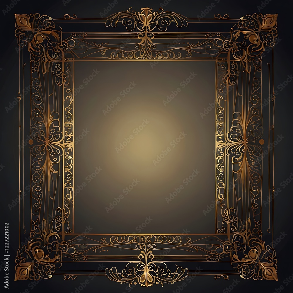 Obraz premium vintage gold frame