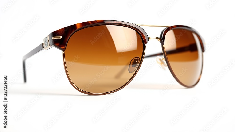 Brown Sunglasses Isolated White Background High Quality Photo Brown Sunglasses Isolated White Background High Quality Photo