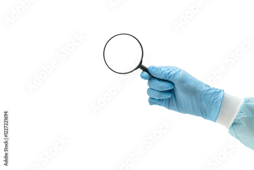 Doctor's Hand Holding a Magnifying Glass 3