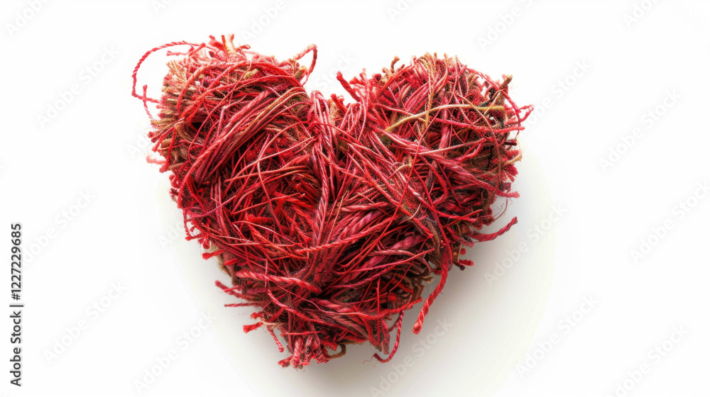 Naklejka premium red heart on a white background