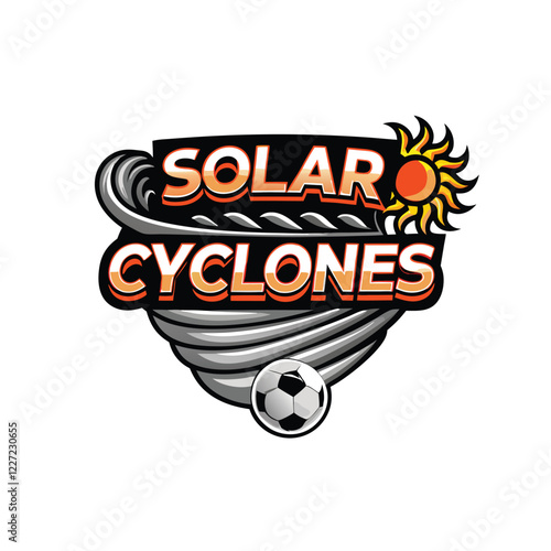 Generate a striking visual representation of solar cyclones on the sun's surface; depict swirling plasma winds and intense energy.