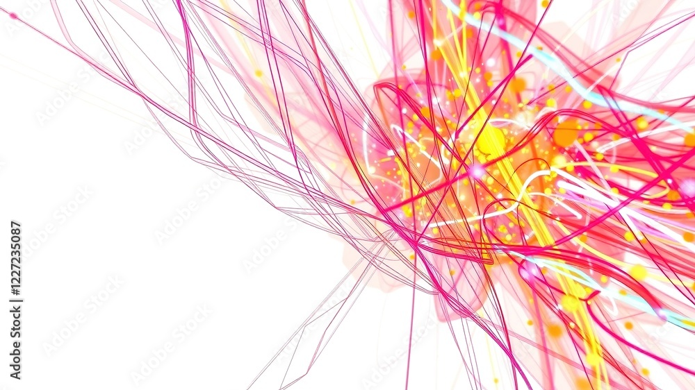 Obraz premium Independence Day Abstract Design: Intertwined Lines