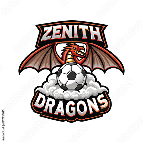 A majestic, fiery zenith dragon soars through a vibrant, celestial sky towards a sunlit peak.  High-resolution, fantasy art.