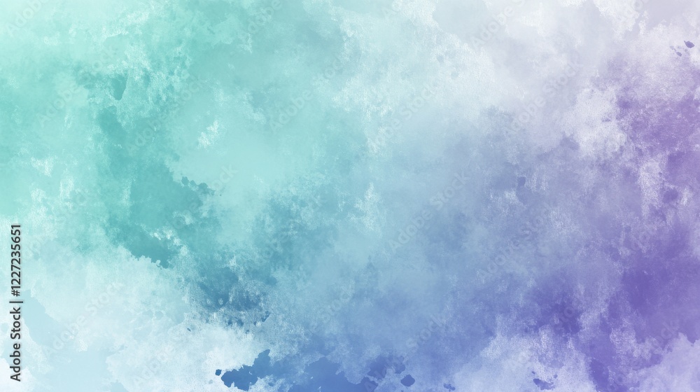 Fototapeta premium Abstract watercolor texture with soft pastel colors blending blue green and purple shades