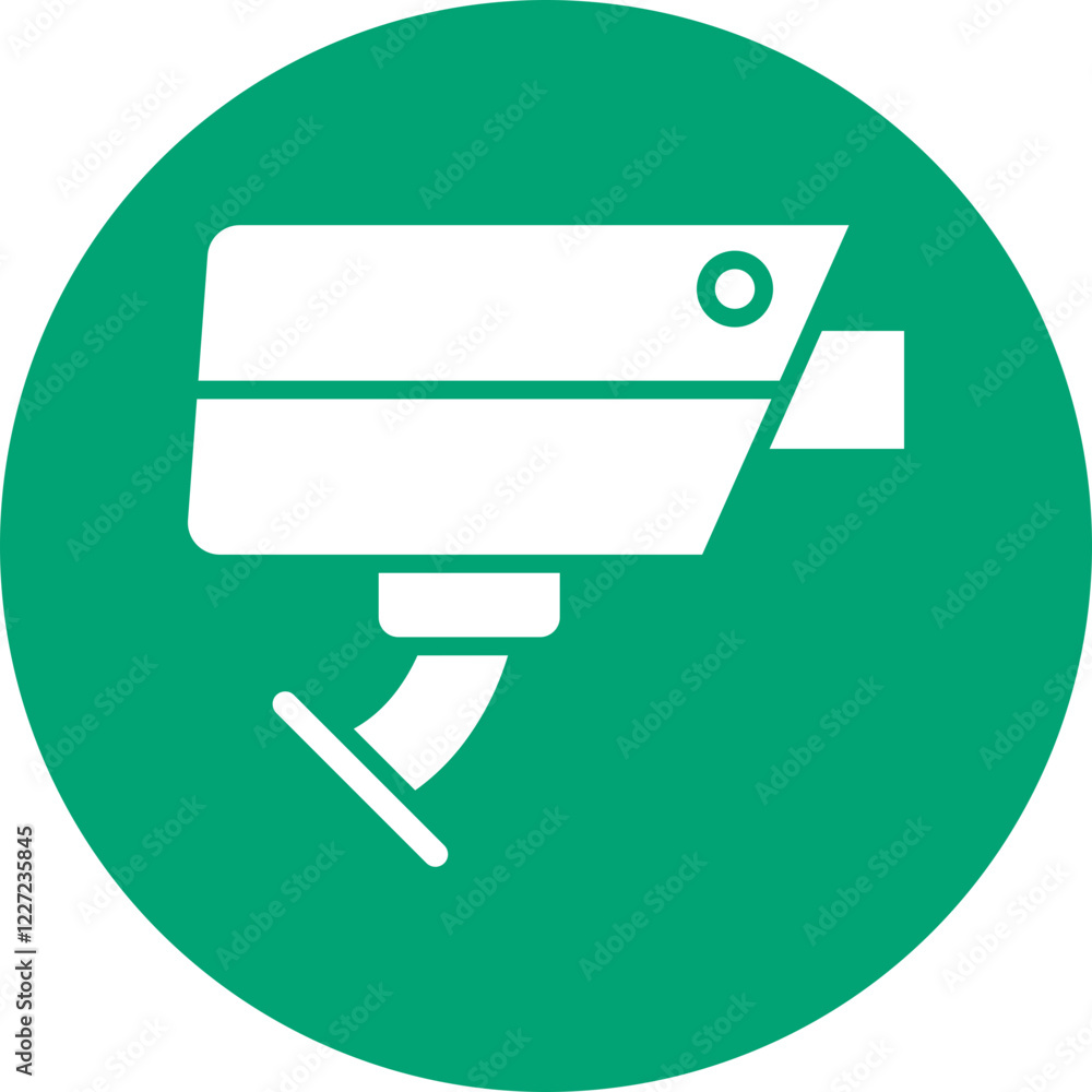 Security Camera glyph circle icon Security Camera glyph circle icon