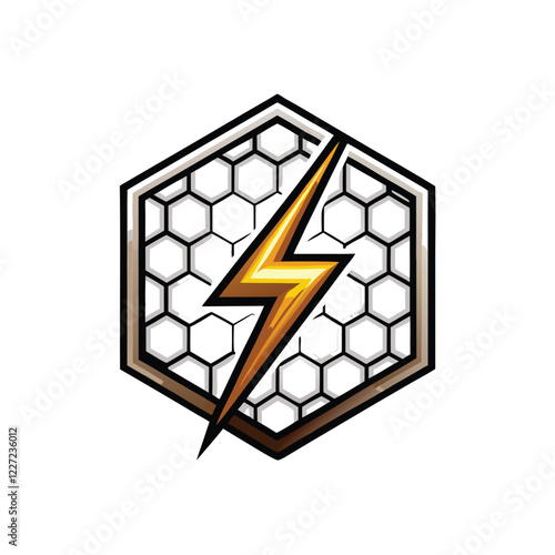 Design a striking logo a lightning bolt inside a hexagon, representing Volthub, suggesting power and innovation.