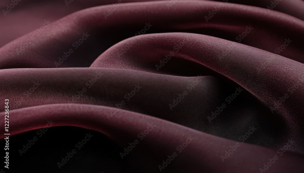 Obraz premium Elegant Smooth Fabric Drapery Textures in Rich Burgundy Color for High-End Design Projects