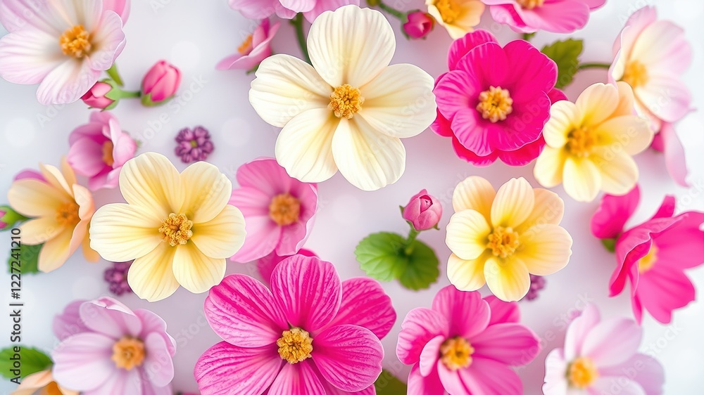 Pastel Polka Dot Floral Spring Background for Design Pastel Polka Dot Floral Spring Background for Design