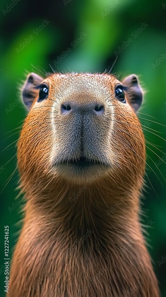 HD Phone Wallpaper Close Up Portrait of a Capybara Large Rodent with Brown Fur Facing Directly at the Camera HD Phone Wallpaper Close Up Portrait of a Capybara Large Rodent with Brown Fur Facing Directly at the Camera