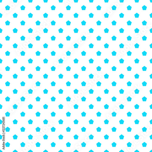 Blue Pentagon Transparency Seamless Pattern