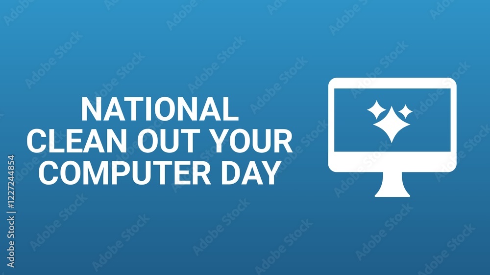 National Clean Out Your Computer Day web banner design illustration National Clean Out Your Computer Day web banner design illustration