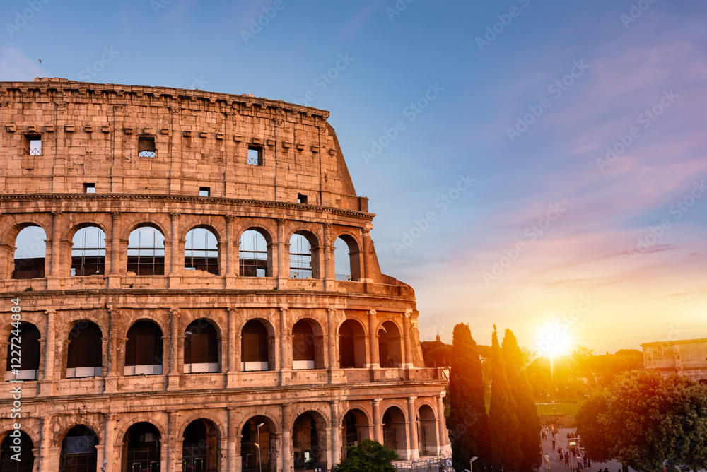 Obraz premium Colosseum in Rome, Italy. Famous landmark and travel destination