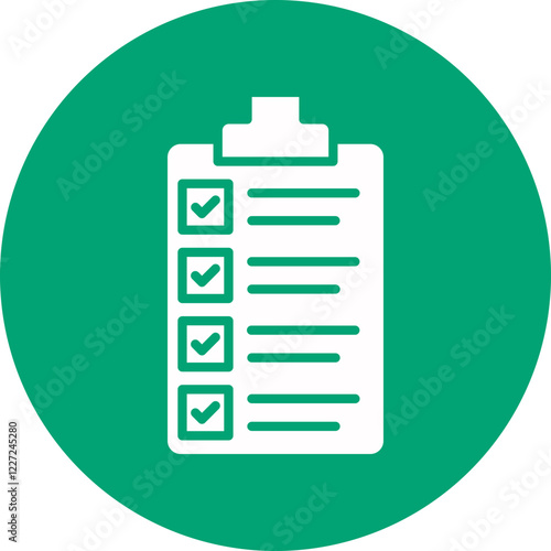 Scorecard glyph circle icon