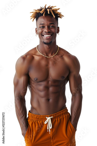 Portrait of a young handsome guy. Generative AI