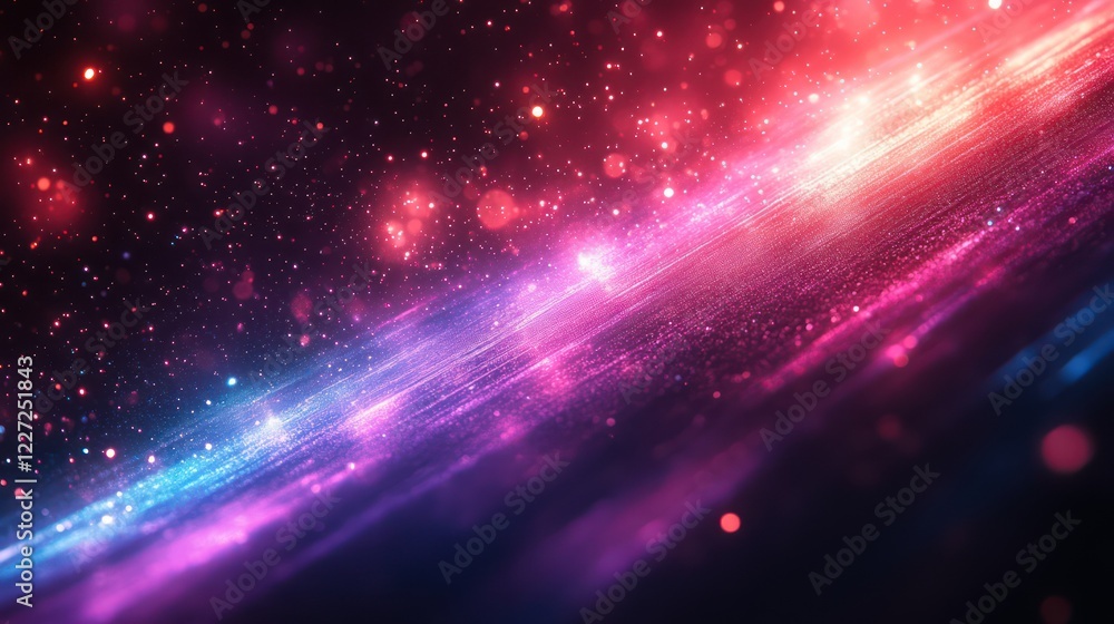 Obraz premium Cosmic Nebula: A Symphony of Pink and Blue Hues