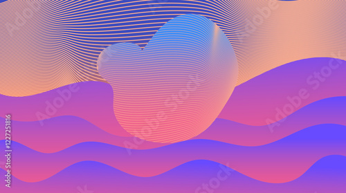 Abstract background gradients seascape sunset 